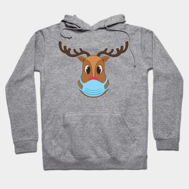 Rudolph Face Mask Hoodie by Safdesignx